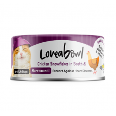 Loveabowl Grain-Free Chicken Snowflakes In Broth With Barramundi 70g, L613, cat Wet Food, Loveabowl, cat Food, catsmart, Food, Wet Food